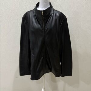 Cole Haan Woman’s Black Leather Jacket